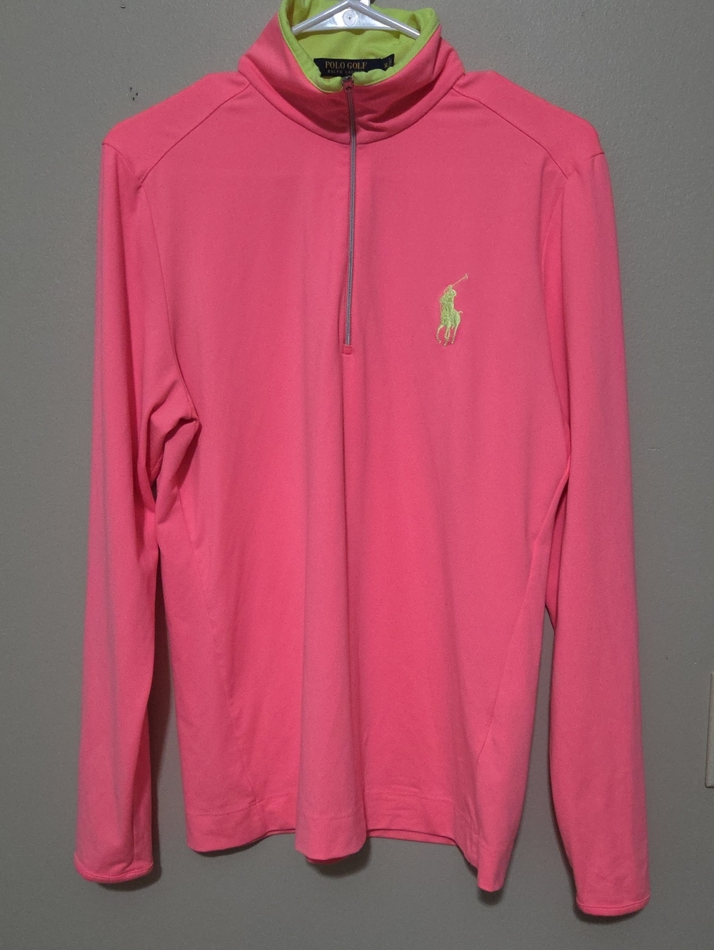 Polo Golf Women's Pink Quarter-Zip Performance Pullover